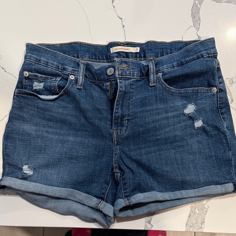 Levi Strauss Dark Blue Jean Shorts